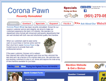 Tablet Screenshot of coronapawn.com